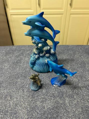 Dolfijnen Beelden Set - Blauw Kunststof beschikbaar voor biedingen