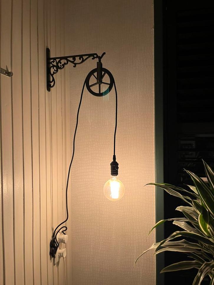 Katrollamp 3 stuks, Huis en Inrichting, Lampen | Wandlampen, Zo goed als nieuw, Ophalen of Verzenden