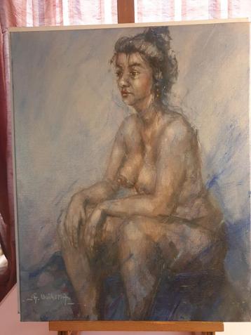 W 3 Zeldzaam Naakt Schilderij van Buikema beschikbaar voor biedingen