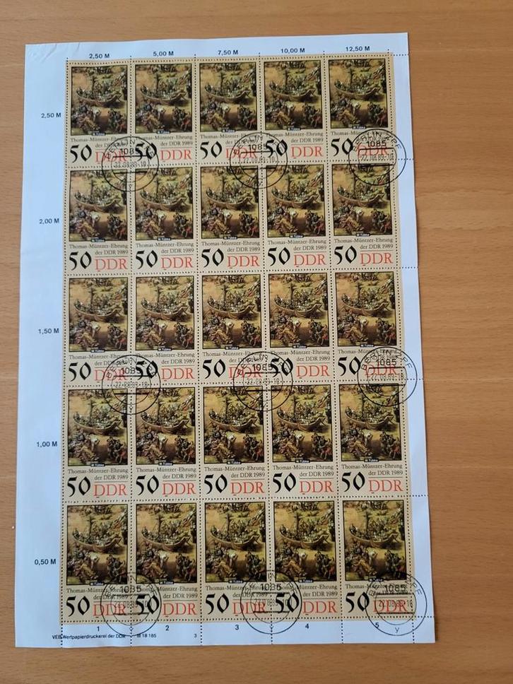 DDR Postzegels 1989 - Thomas Müntzer, Postzegels en Munten, Postzegels | Volle albums en Verzamelingen, Nederland en Buitenland