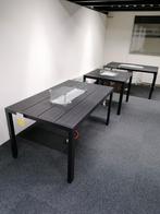 Vuurtafel-Eettafels met RVS brander, glasombouw & afdekplaat, Tuin en Terras, Terrasverwarmers, Ophalen, Nieuw, Vloer