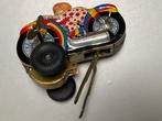 Blikken Aoki motorfiets met clowntje (Japan), Antiek en Kunst, Antiek | Speelgoed, Ophalen of Verzenden