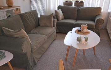 2 sets bankhoes/hoes Ikea Ektorp voor 2 zits bank - afbeelding 2