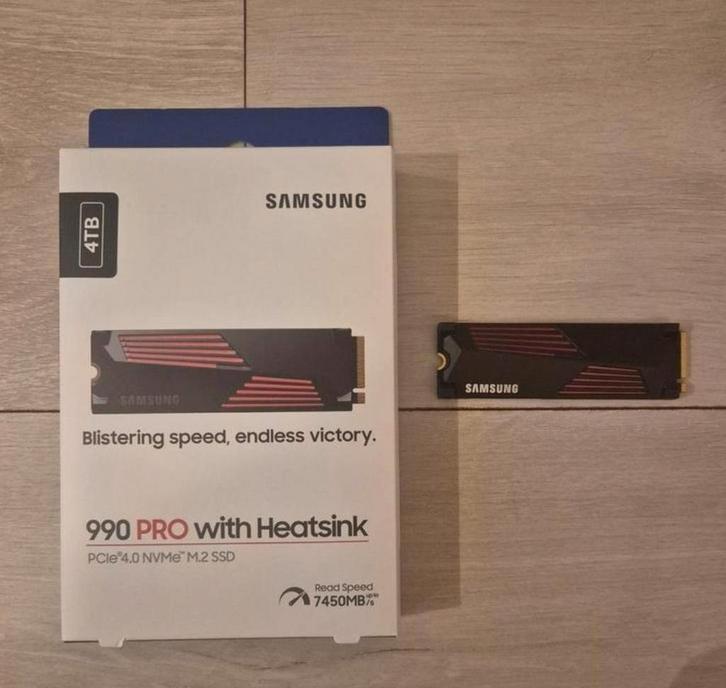 Samsung 990 Pro 4TB SSD met Heatsink - Nieuw!, Computers en Software, Harde schijven, Nieuw, Server, Intern, SSD, SATA, Ophalen of Verzenden