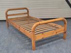 Vintage grenen houten bed eenpersoonsbed Rainer Damiller, Huis en Inrichting, Slaapkamer | Bedden, Ophalen, Eenpersoons, Bruin
