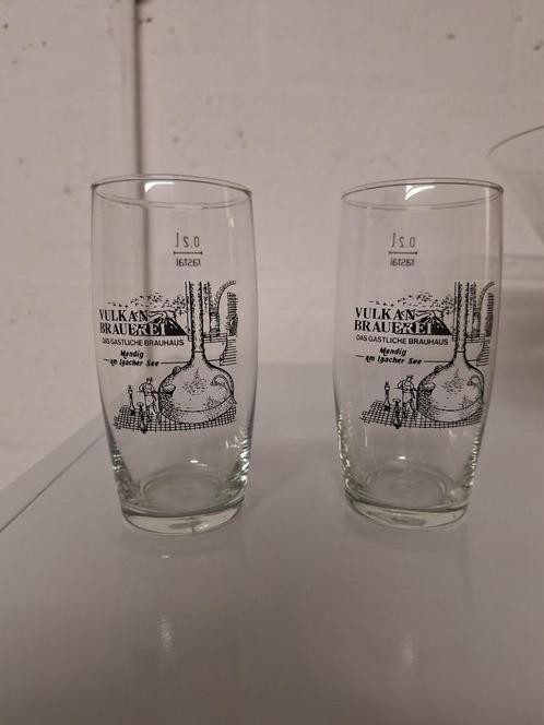 2 bierglazen Vulkan Brauerei, Verzamelen, Biermerken, Zo goed als nieuw, Glas of Glazen, Overige merken, Ophalen of Verzenden