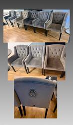 6 Luxe Velvet Eetkamerstoelen / Fauteuils, Verzenden, Zo goed als nieuw, Vijf, Zes of meer stoelen, Stof