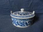 Blauwwitte ronde botervloot, China, Qianlong ca 1750 d. 11,5, Ophalen of Verzenden