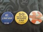 3 verschillende buttons, Verzamelen, Speldjes, Pins en Buttons, Ophalen of Verzenden, Zo goed als nieuw, Overige onderwerpen