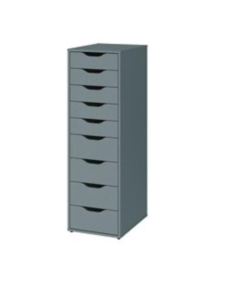 ALEX ladeblok met 9 lades € 129.00 36x116 cm grijsturkoois, Huis en Inrichting, Kasten | Ladekasten, Gebruikt, 100 tot 150 cm