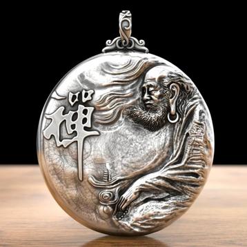 Dharma Patriarch Zen hanger - 999 zilver beschikbaar voor biedingen