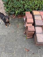 Cobblestones getrommeld rood 15x15 gratis, Tuin en Terras, Tegels en Klinkers, Ophalen, Gebruikt, Klinkers, Minder dan 5 m²