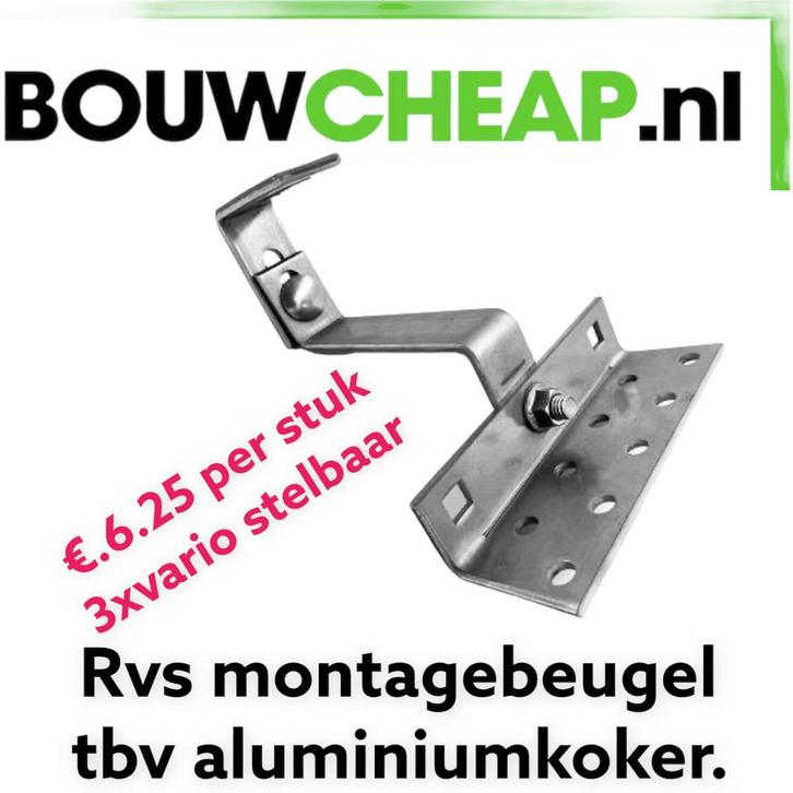 Zonnepaneel beugels rvs 3 x verstelbaar BOUWCHEAP, Doe-het-zelf en Verbouw, Zonnepanelen en Toebehoren, Nieuw, Ophalen of Verzenden