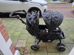 Deryan Buggy Elena (Zwart) met Regenhoes (tandem buggy), Kinderen en Baby's, Tweelingen en Meerlingen, Ophalen of Verzenden, Gebruikt