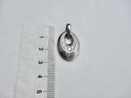 Zilveren hanger ovale vorm + 25 schittersteentjes 925 zilver, Verzenden, Zo goed als nieuw, Zilver, Zilver
