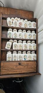 Goldina art.Vintage Kruidenrek met Keramische Potjes, Antiek en Kunst, Ophalen