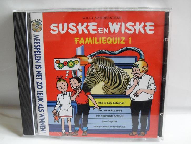 Suske en Wiske Familie Quiz CD-ROM Familiequiz, Spelcomputers en Games, Games | Pc, Zo goed als nieuw, Puzzel en Educatief, 3 spelers of meer