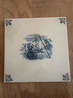 Delfts Blauw Tegeltje met Voorstelling, Ophalen