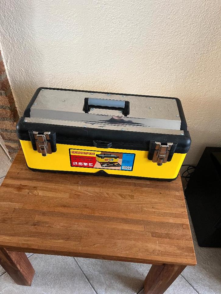 Gereedschapskist met inleg , inzet bakje . Toolbox , kist ., Doe-het-zelf en Verbouw, Gereedschapskisten, Gebruikt, Ophalen