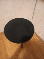 Zwarte velvet kruk / voetenbankje, Zwart, Ophalen of Verzenden, Zo goed als nieuw, Stof
