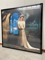 Grote exclusieve foto met zwarte houten lijst 140x140cm, Ophalen, Gebruikt, 125 cm of meer, Foto of Poster