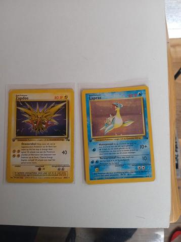Pokémon Kaarten - Zapdos & Lapras 1ste edtion  beschikbaar voor biedingen
