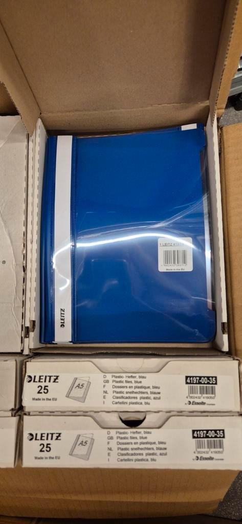 Leitz Snelhechter A5 Blauw - 9 Doosjes, Diversen, Schoolbenodigdheden, Nieuw, Ophalen