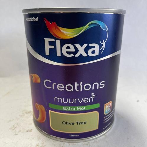 Flexa Creations Muurverf Olive Tree Groen Extra Mat 1L, Doe-het-zelf en Verbouw, Verf, Beits en Lak, Nieuw, Verf, Minder dan 5 liter
