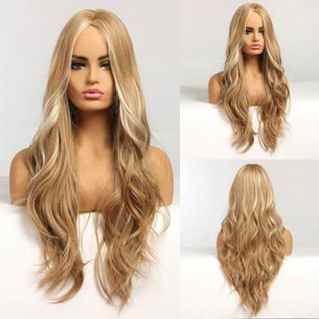 Pruik met lang haar in blondmix en grove slagen model 326 beschikbaar voor biedingen