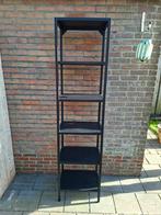 Zwart Metalen Rek met vaste planken, Ophalen, Strak, 50 tot 100 cm, Metaal