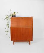 Vintage jaren 60 secretaire van teakhout, Huis en Inrichting, Gebruikt, Vintage, Ophalen