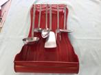 Emaille rood lepelrek incl Sola accessoires compleet ergmooi, Antiek en Kunst, Antiek | Emaille, Ophalen of Verzenden