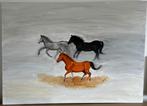 Paarden Schilderij, Antiek en Kunst, Kunst | Schilderijen | Modern, Ophalen of Verzenden