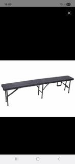 Perel Vouwbank - Zwart Houtlook, Ophalen of Verzenden, Nieuw, Kunststof