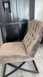 Eric Kuster style eettafel stoelen, Ophalen of Verzenden, Bruin, Stof, Vier