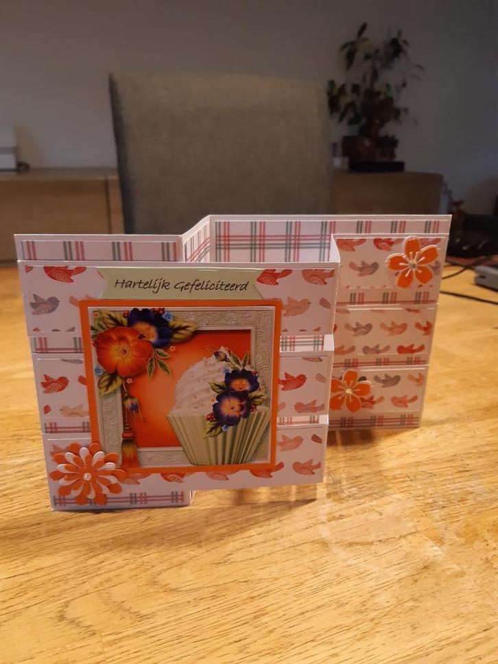 Scrap-Hartelijk gefeliciteerd(1242), Hobby en Vrije tijd, Kaarten | Zelfgemaakt, Nieuw, Overige thema's, Ophalen of Verzenden