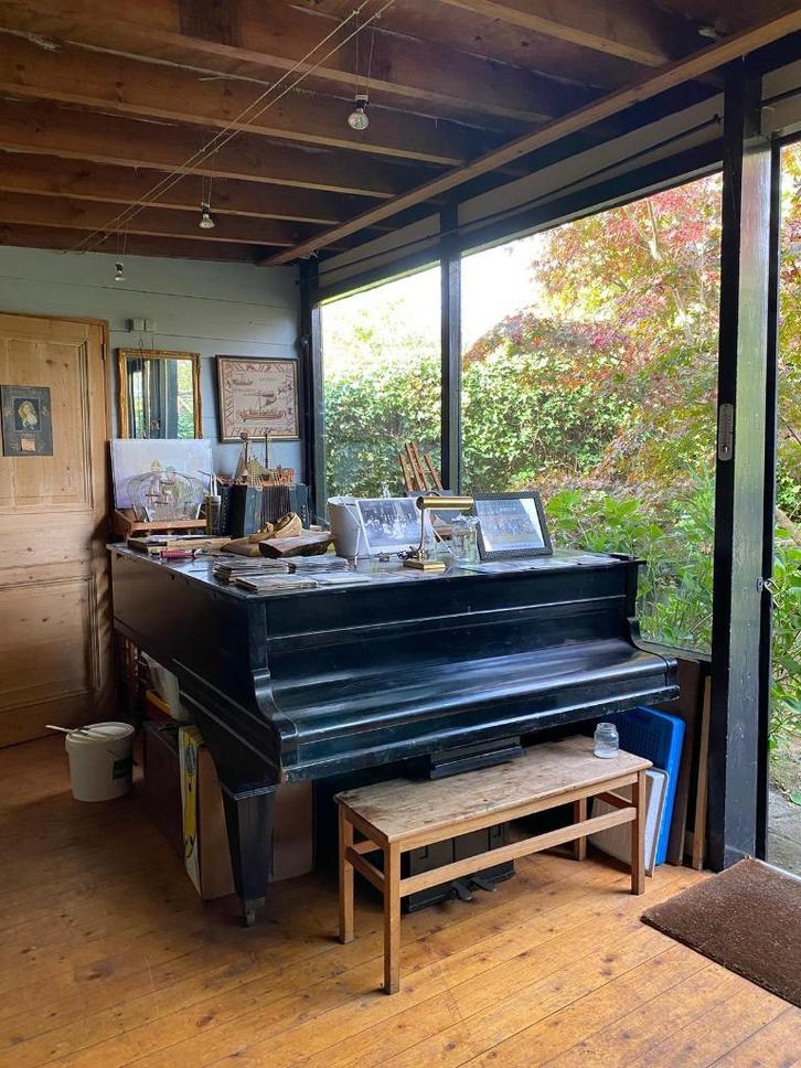 pianola vleugel, Muziek en Instrumenten, Piano's, Gebruikt, Vleugel, Zwart, Ophalen