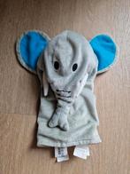 Handpop Ikea olifant Klappar Vild grijs blauw K3357, Kinderen en Baby's, Speelgoed | Knuffels en Pluche, Ophalen of Verzenden