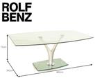 Glazen design tafel "Rolf Benz" type 1210 Prachtige staat!, Huis en Inrichting, Tafels | Eettafels, Ophalen, Design, 50 tot 100 cm