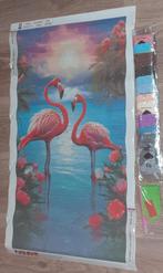 Diamond Painting - Ronde Steentjes - Flamingo's 40x70, Ophalen of Verzenden, Nieuw