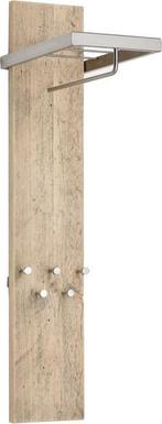 Steigerhouten kapstok met RVS roede en kleerhangers, Nieuw, Minder dan 100 cm, Hout, Ophalen
