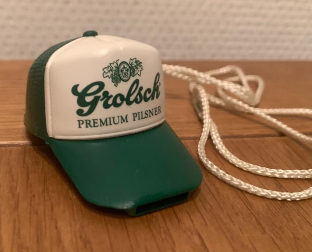 Grolsch🍺 Fluitje in de vorm van een petje / cap 🧢, Ophalen of Verzenden, Gebruikt, Overige typen, Grolsch