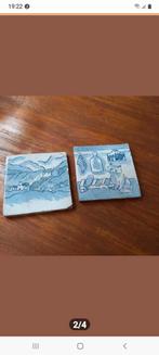 2 oude blauw witte tegels, Antiek en Kunst, Ophalen of Verzenden