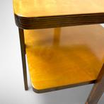 Vintage Art deco bijzettafel jaren ‘30, Gebruikt, 50 tot 100 cm, Vierkant, ?