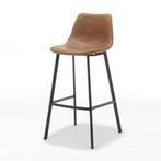 Barkruk Bari cognac | Webshop, Huis en Inrichting, Barkrukken, Met voetsteun, Nieuw, Ophalen of Verzenden, 90 cm of meer