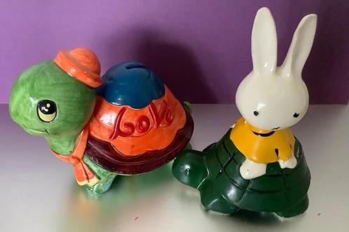 2 Spaarpotten schildpadden retro o.a. met Nijntje, Verzamelen, Retro, Ophalen of Verzenden