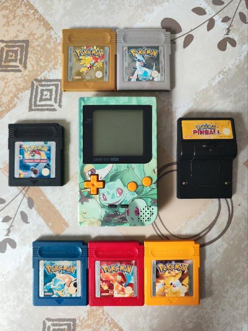 Game Boy Pocket Pokémon Edition met games, Spelcomputers en Games, Spelcomputers | Nintendo Game Boy, Zo goed als nieuw, Met games
