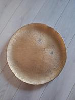 Groot goudkleurig plateau voor kaarsen, Huis en Inrichting, Ophalen, Overige materialen, Gebruikt, Schaal