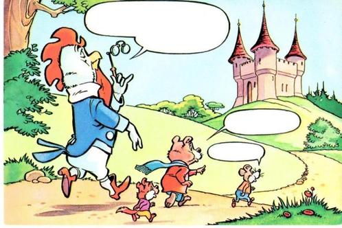 Kaart Bommel en Tom Poes - Markies de Canteclaer, Verzamelen, Stripfiguren, Zo goed als nieuw, Overige typen, Olivier B, Bommel en Tom Poes