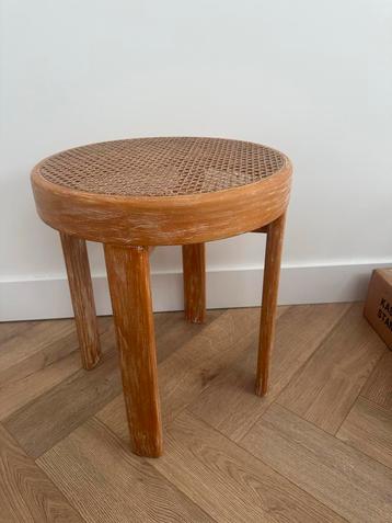 Vintage Rotan Krukje - Eikenhout beschikbaar voor biedingen